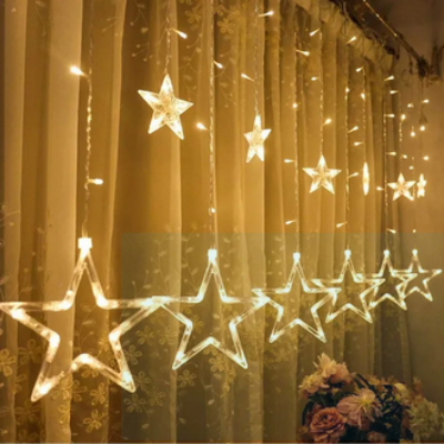 Picture of Moon Star LED Fairy Light for Curtains- 16 feet, 3 Moon, 3 Star, 6 Small Star - Fairy Lights Picture of Moon Star LED Fairy Light for Curtains- 16 feet, 3 Moon, 3 Star, 6 Small Star - Fairy Lights