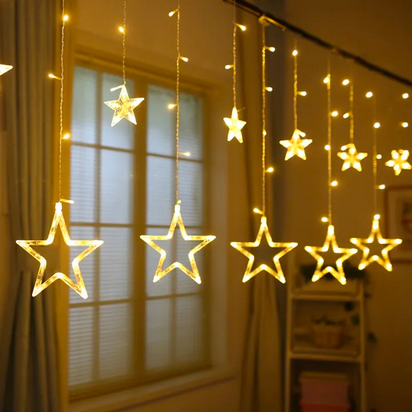Picture of Big Shape Star Fairy String Light for Curtains- 16 feet, 6 Big Star, 6 Small Star Picture of Big Shape Star Fairy String Light for Curtains- 16 feet, 6 Big Star, 6 Small Star