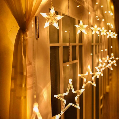 Picture of Big Shape Star Fairy String Light for Curtains- 16 feet, 6 Big Star, 6 Small Star Picture of Big Shape Star Fairy String Light for Curtains- 16 feet, 6 Big Star, 6 Small Star