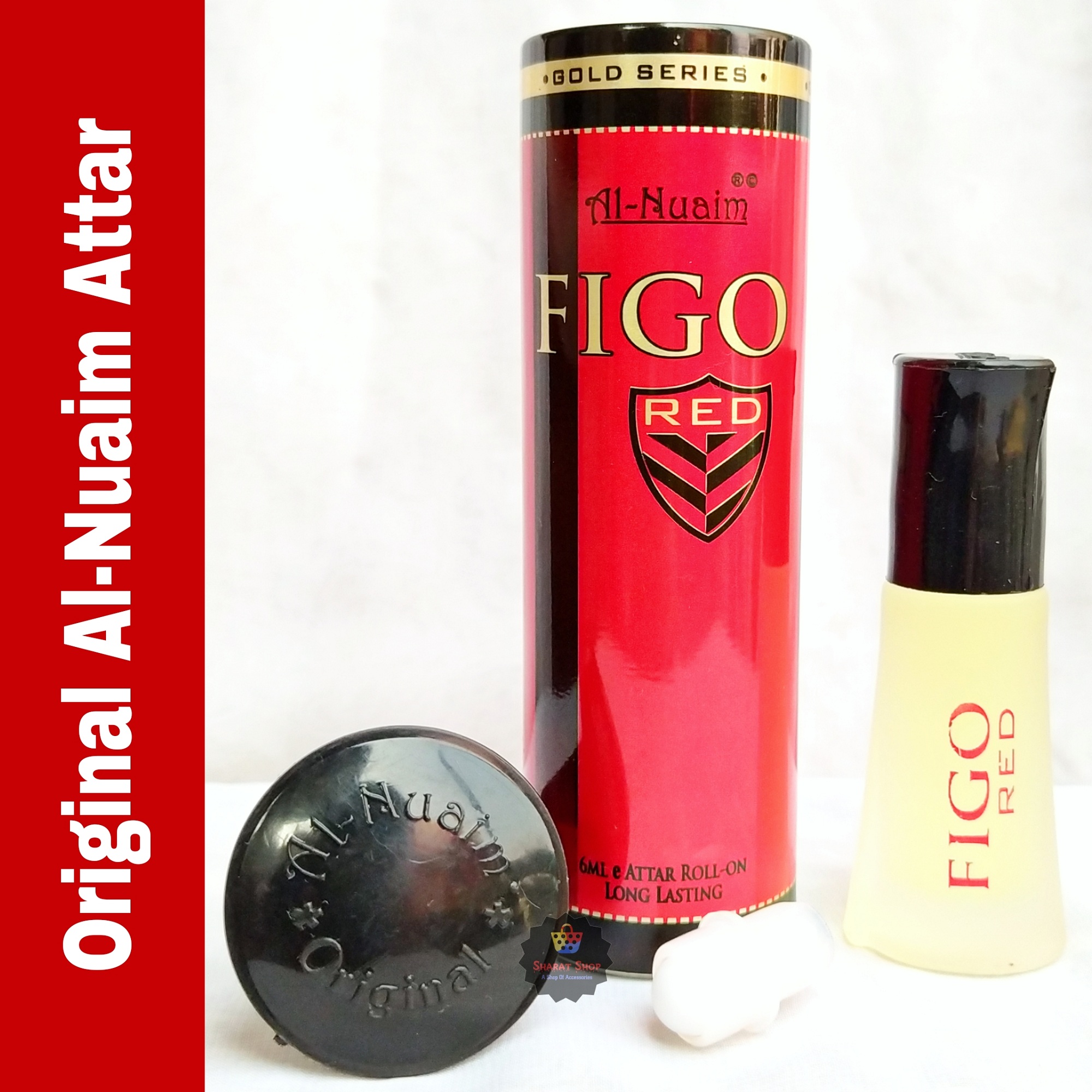 Picture of Al Nuaim Figo Red Roll On Attar Non Alcoholic Long Lasting Perfume - 6ml