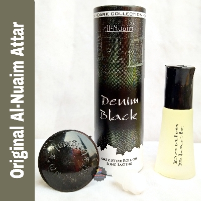 Picture of Al Nuaim Denim Black Roll On Attar Non Alcoholic Long Lasting Perfume - 6ml Picture of Al Nuaim Denim Black Roll On Attar Non Alcoholic Long Lasting Perfume - 6ml
