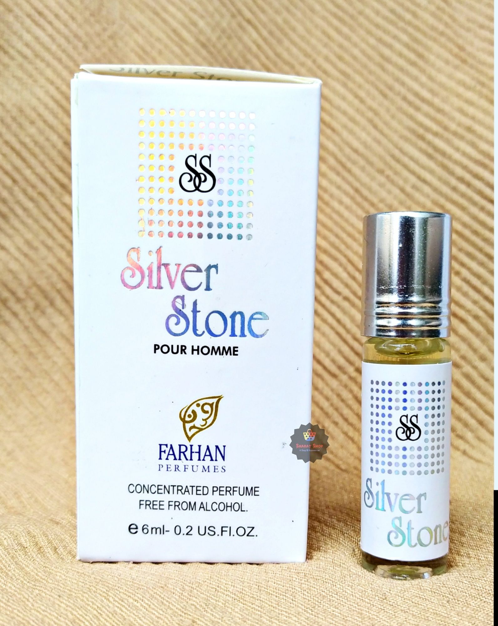 Picture of Silver Stone Concentrated Perfume Oil Attar Long Lasting Non-alcoholic Fragrance Ator - 6ml Picture of Silver Stone Concentrated Perfume Oil Attar Long Lasting Non-alcoholic Fragrance Ator - 6ml