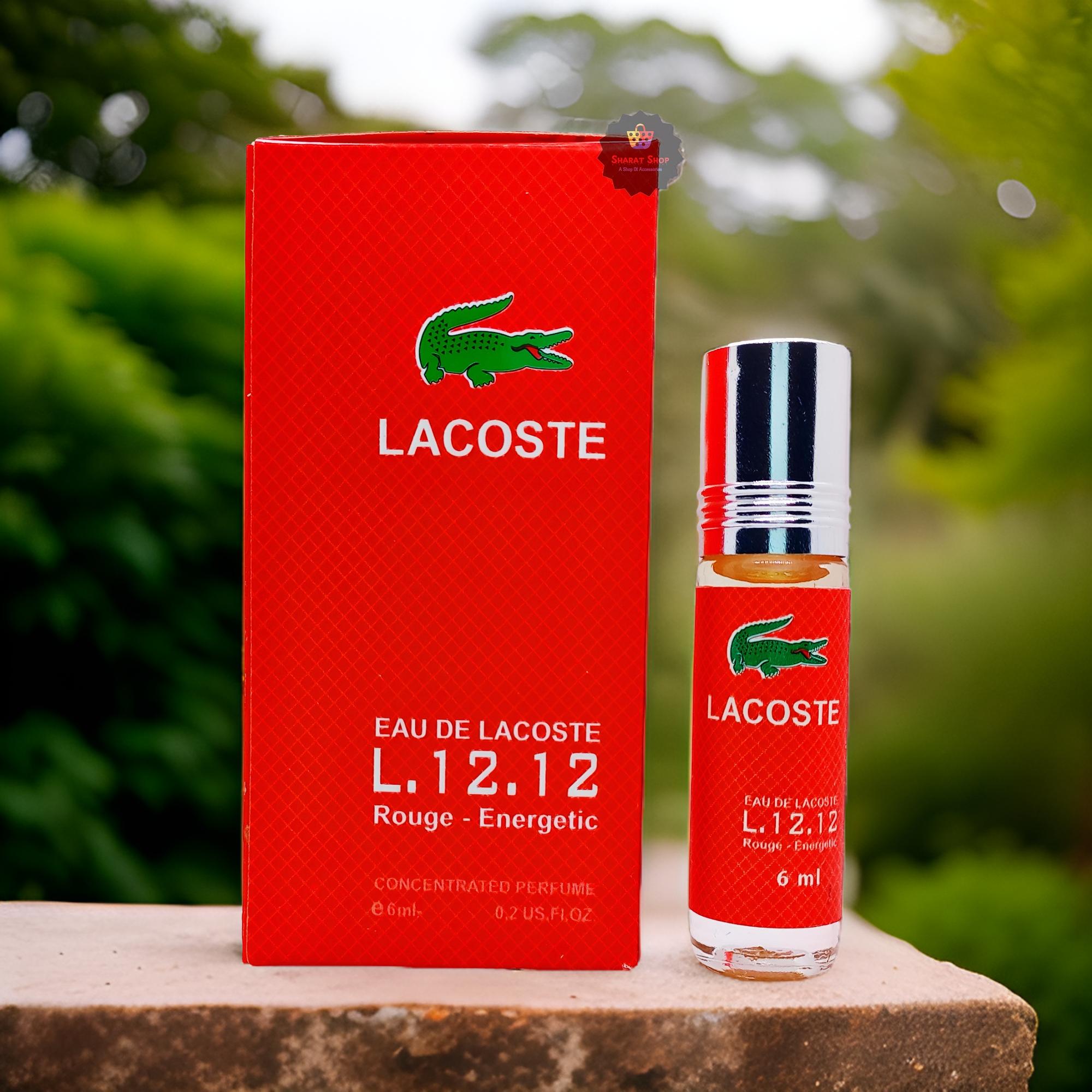 Picture of Lacoste L.12.12 Rouge Energetic Concentrated Perfume Oil Limited Edition Roll On For Men Long Lasting Attar Non-alcoholic Fragrance - 6ml Picture of Lacoste L.12.12 Rouge Energetic Concentrated Perfume Oil Limited Edition Roll On For Men Long Lasting Attar Non-alcoholic Fragrance - 6ml