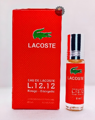 Picture of Lacoste L.12.12 Rouge Energetic Concentrated Perfume Oil Limited Edition Roll On For Men Long Lasting Attar Non-alcoholic Fragrance - 6ml Picture of Lacoste L.12.12 Rouge Energetic Concentrated Perfume Oil Limited Edition Roll On For Men Long Lasting Attar Non-alcoholic Fragrance - 6ml