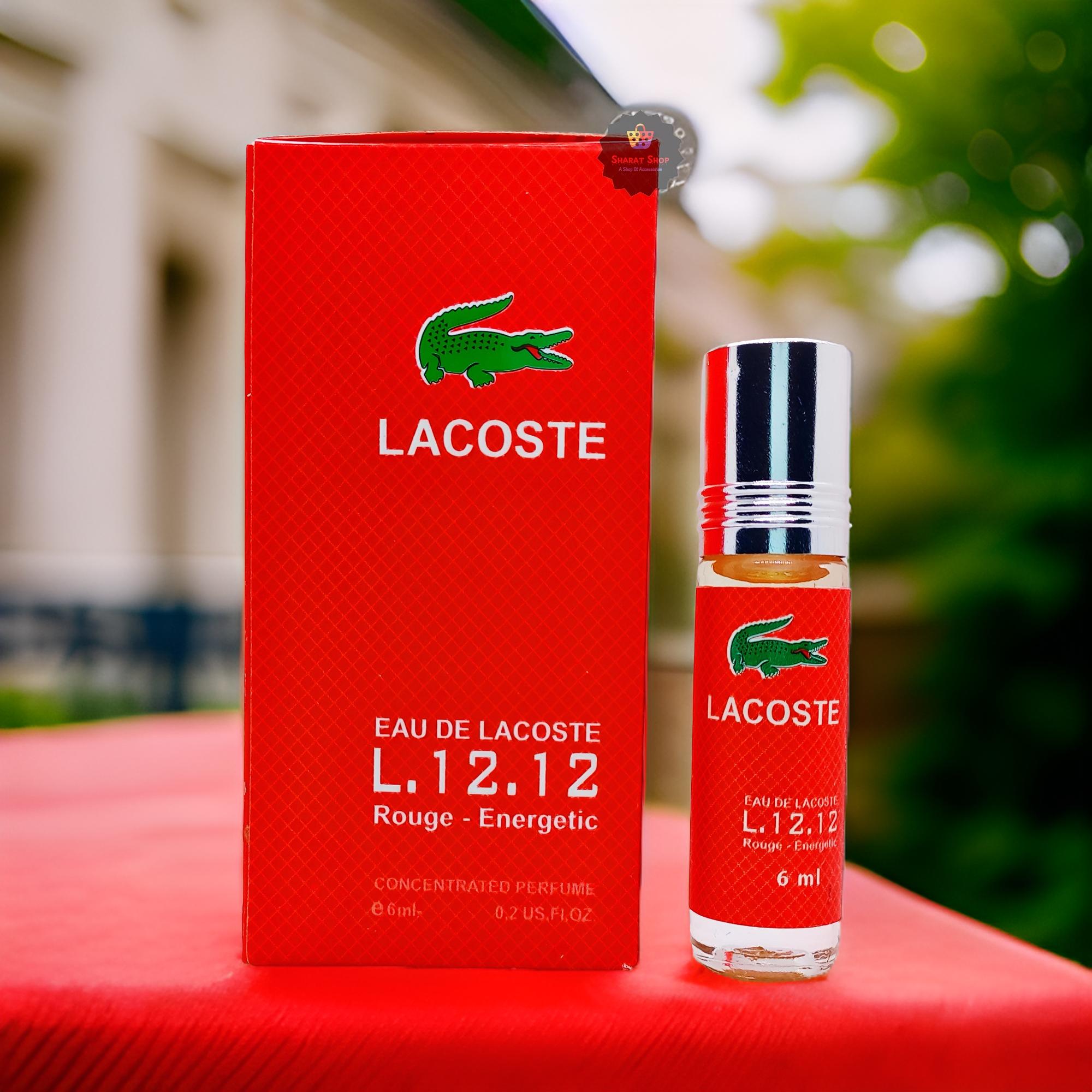 Picture of Lacoste L.12.12 Rouge Energetic Concentrated Perfume Oil Limited Edition Roll On For Men Long Lasting Attar Non-alcoholic Fragrance - 6ml Picture of Lacoste L.12.12 Rouge Energetic Concentrated Perfume Oil Limited Edition Roll On For Men Long Lasting Attar Non-alcoholic Fragrance - 6ml