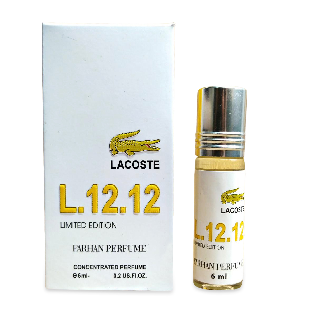 Picture of Lacoste_L.12.12 Concentrated Perfume Oil Limited Edition Roll On For Men Long Lasting Attar Non-alcoholic Fragrance - 6ml