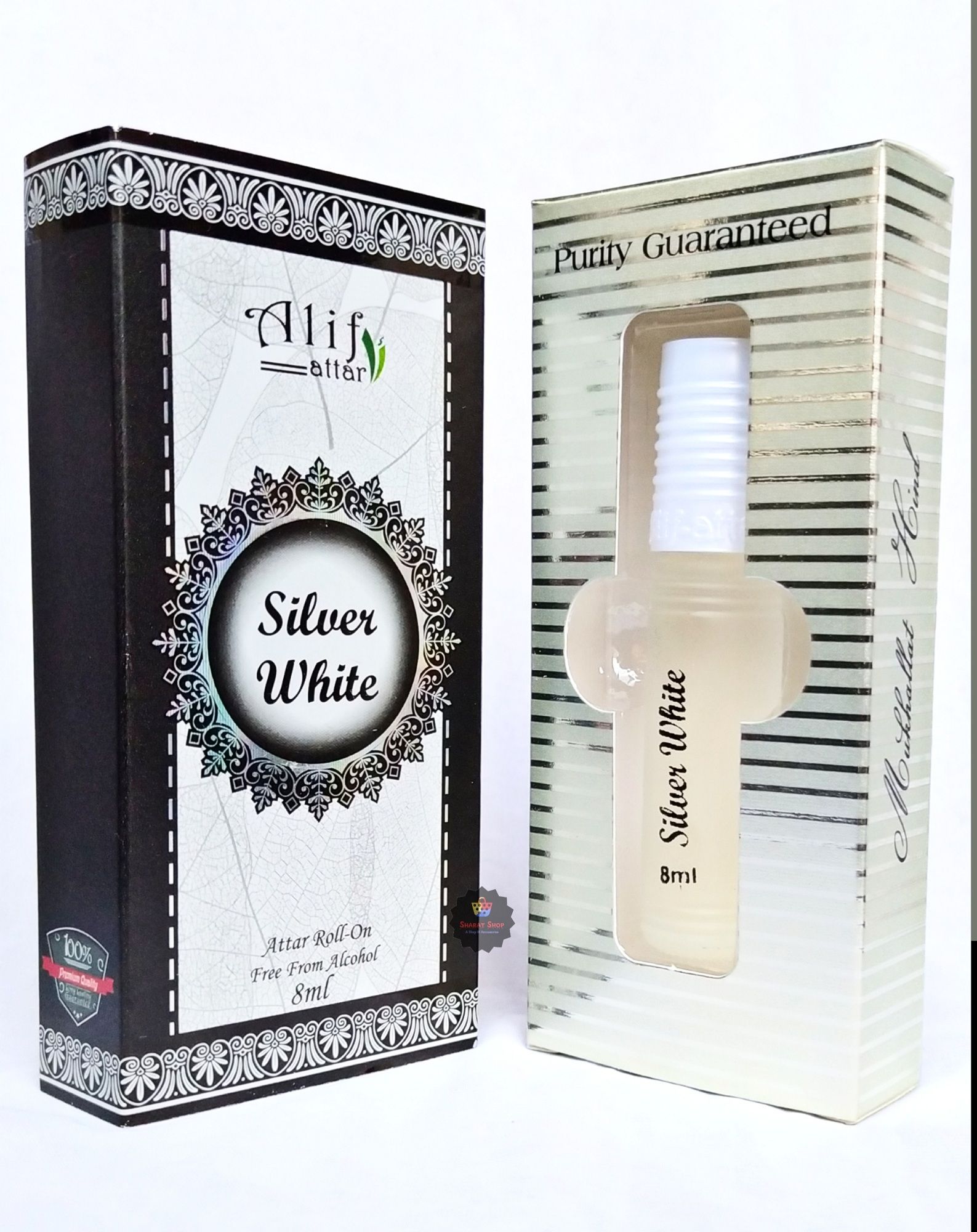 Picture of Alif Silver White Attar Long Lasting Roll On Ator Non Alcoholic Perfume (Halal) - 8ml Picture of Alif Silver White Attar Long Lasting Roll On Ator Non Alcoholic Perfume (Halal) - 8ml