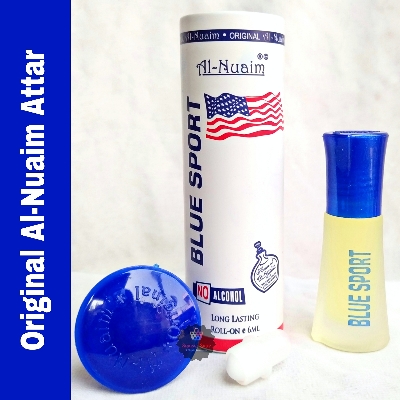 Picture of Al Nuaim Blue Sport Roll On Attar Non Alcoholic Long Lasting Perfume - 6ml Picture of Al Nuaim Blue Sport Roll On Attar Non Alcoholic Long Lasting Perfume - 6ml