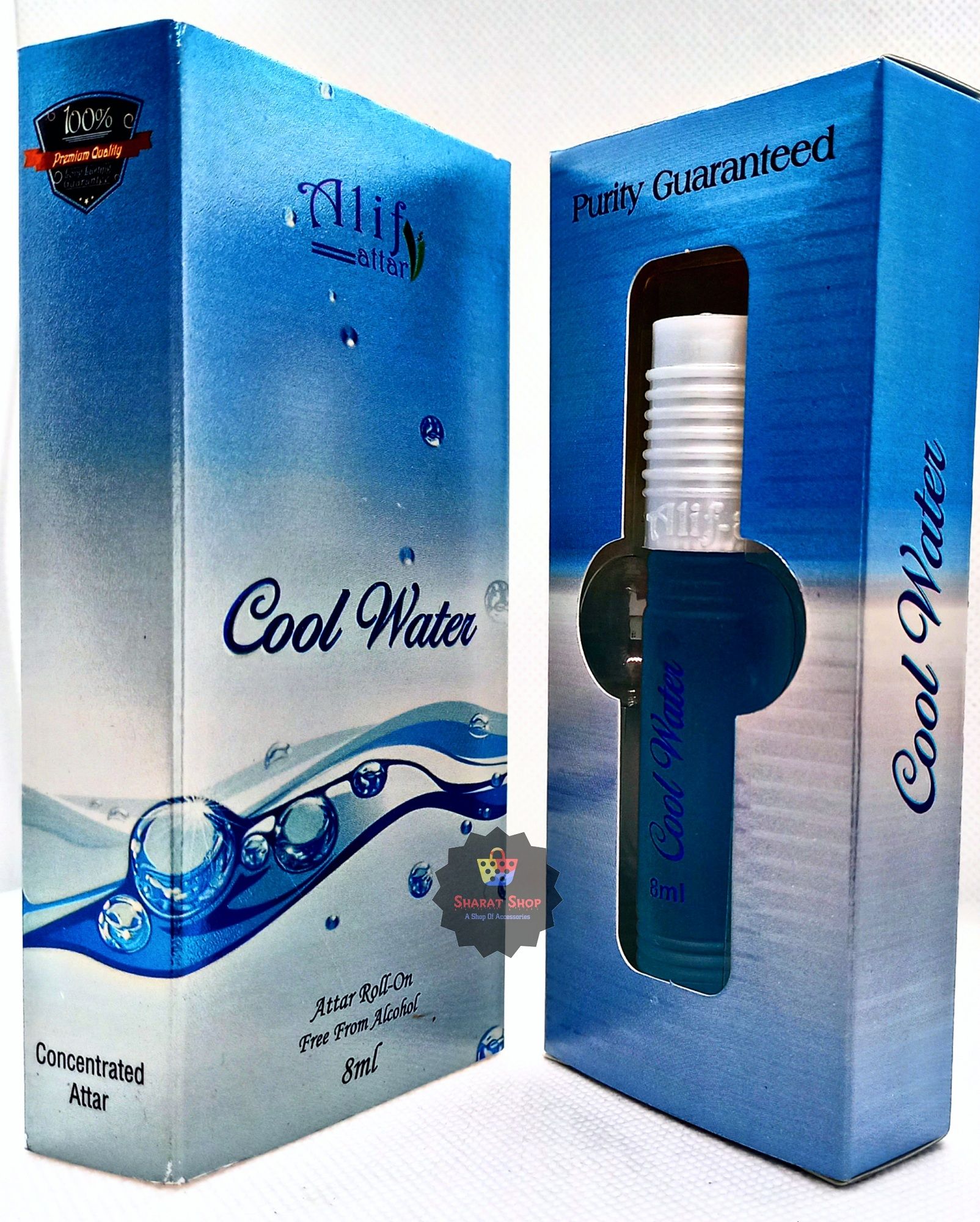 Picture of Cool Water By Alif Attar Long Lasting Roll On Non Alcoholic Perfume (হালাল) - 8ml Picture of Cool Water By Alif Attar Long Lasting Roll On Non Alcoholic Perfume (হালাল) - 8ml