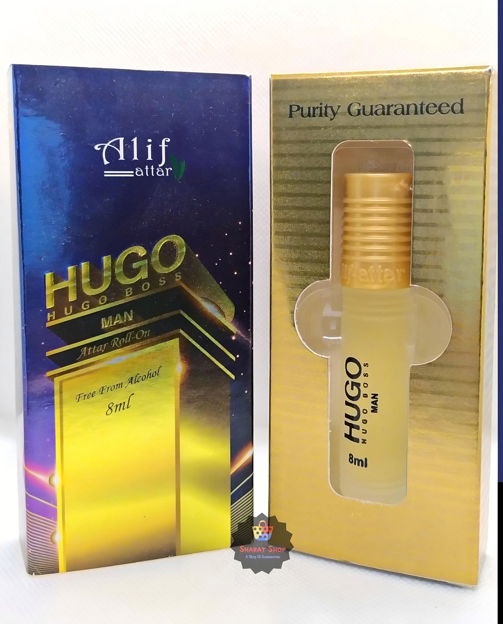 Picture of HUGO BOSS By Alif Attar Long Lasting Roll On Non Alcoholic Perfume (হালাল) - 8ml