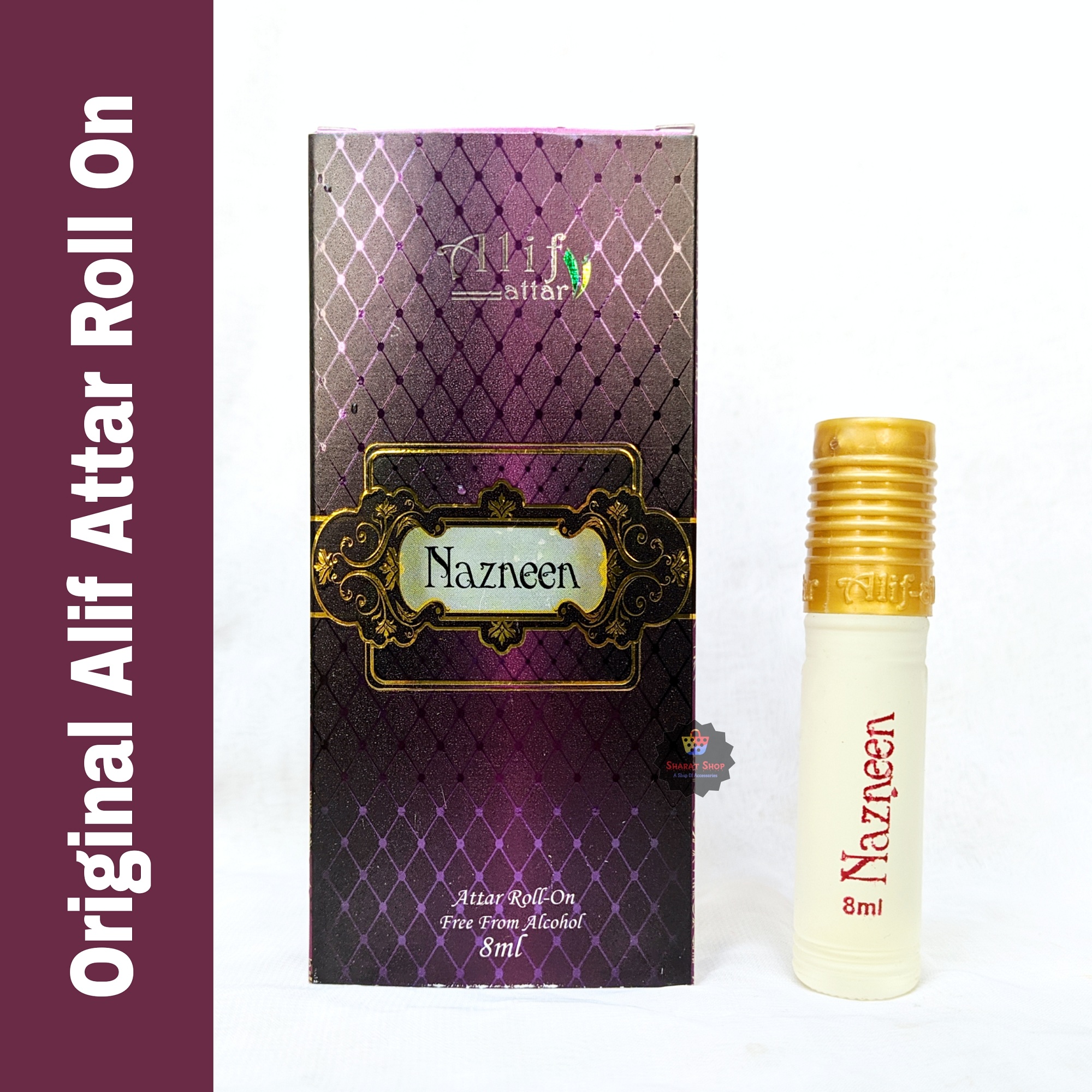 Picture of Alif Nazneen Attar Long Lasting Roll On Non Alcoholic Perfume (Halal) - 8ml Picture of Alif Nazneen Attar Long Lasting Roll On Non Alcoholic Perfume (Halal) - 8ml
