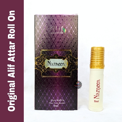 Picture of Alif Nazneen Attar Long Lasting Roll On Non Alcoholic Perfume (Halal) - 8ml Picture of Alif Nazneen Attar Long Lasting Roll On Non Alcoholic Perfume (Halal) - 8ml