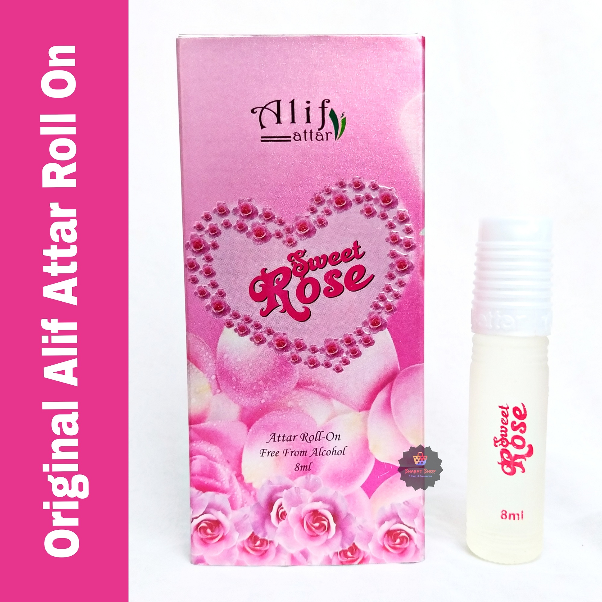 Picture of Alif Sweet Rose Attar Long Lasting Roll On Ator Non Alcoholic Perfume (Halal) - 8ml Picture of Alif Sweet Rose Attar Long Lasting Roll On Ator Non Alcoholic Perfume (Halal) - 8ml