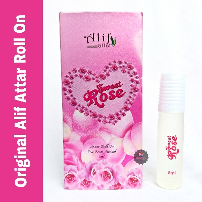 Picture of Alif Sweet Rose Attar Long Lasting Roll On Ator Non Alcoholic Perfume (Halal) - 8ml Picture of Alif Sweet Rose Attar Long Lasting Roll On Ator Non Alcoholic Perfume (Halal) - 8ml