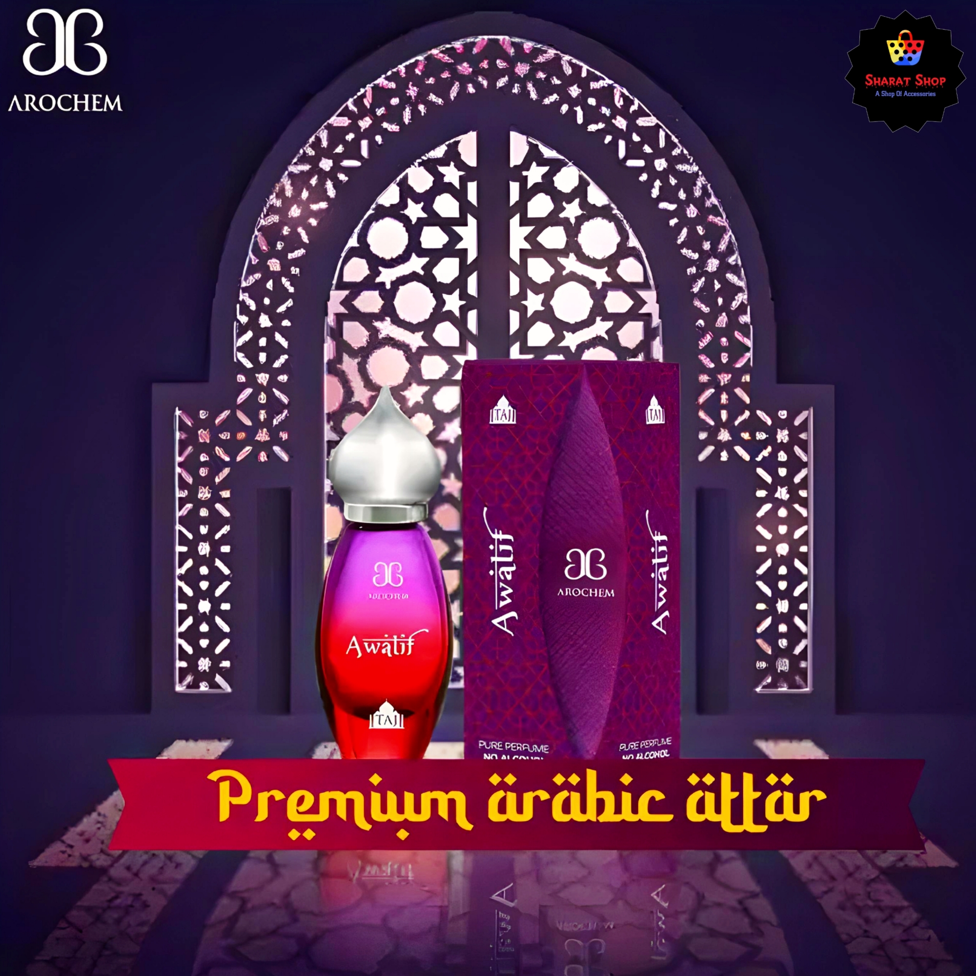 Picture of Arochem Awatif Attar Taj Series Ator Luxurious Royal Perfume Oil - 9ML (Made In India) Picture of Arochem Awatif Attar Taj Series Ator Luxurious Royal Perfume Oil - 9ML (Made In India)