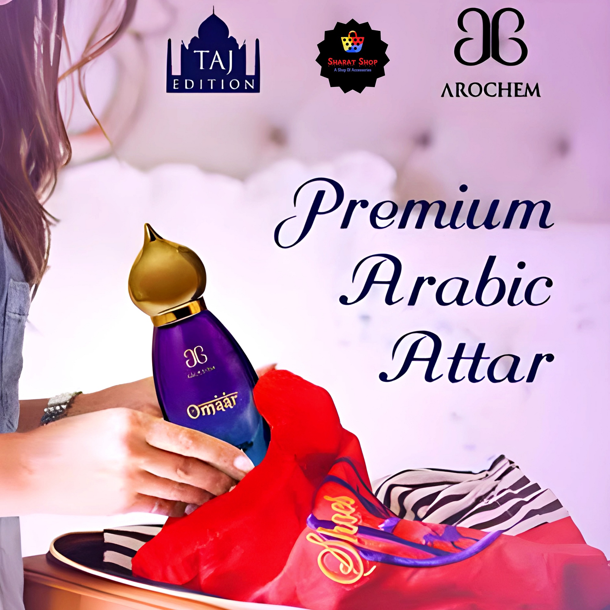 Picture of Arochem Omaar Attar Taj Series Ator Luxurious Royal Perfume Oil - 9ML (Made In India) Picture of Arochem Omaar Attar Taj Series Ator Luxurious Royal Perfume Oil - 9ML (Made In India)