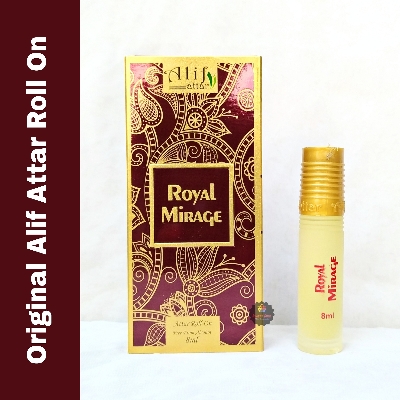 Picture of Alif Royal Mirage Attar Long Lasting Roll On Non Alcoholic Perfume (Halal) - 8ml Picture of Alif Royal Mirage Attar Long Lasting Roll On Non Alcoholic Perfume (Halal) - 8ml