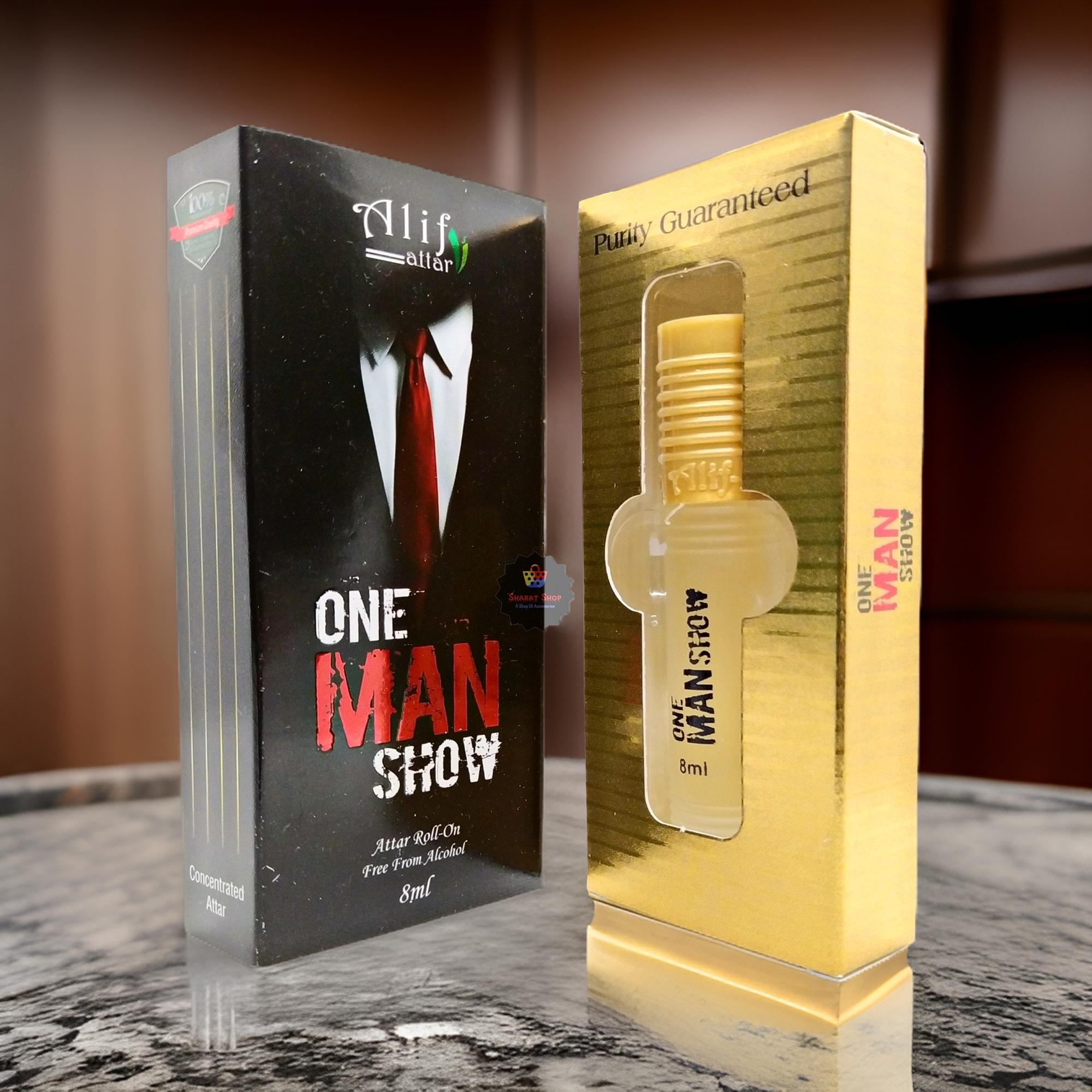 Picture of One Man Show By Alif Attar Long Lasting Roll On Non Alcoholic Perfume (Halal) - 8ml Picture of One Man Show By Alif Attar Long Lasting Roll On Non Alcoholic Perfume (Halal) - 8ml