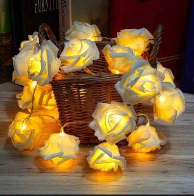Picture of Rose fairy light - 20pcs golden Led rose light Picture of Rose fairy light - 20pcs golden Led rose light