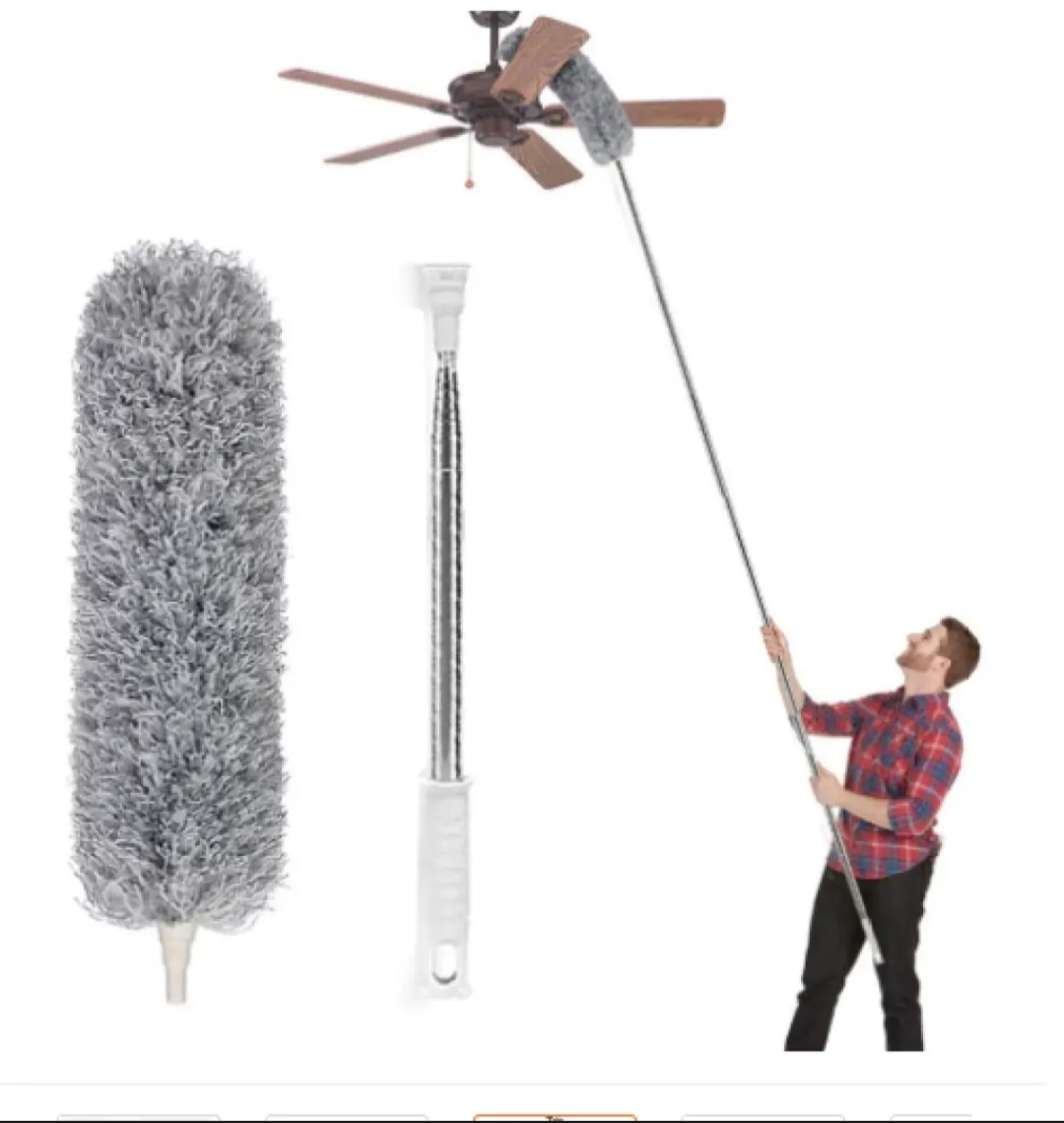 Picture of 9.5 Feet Bendable Feather Duster with Extra Long Extendable Microfiber Duster (Dust Cleaner ) Picture of 9.5 Feet Bendable Feather Duster with Extra Long Extendable Microfiber Duster (Dust Cleaner )