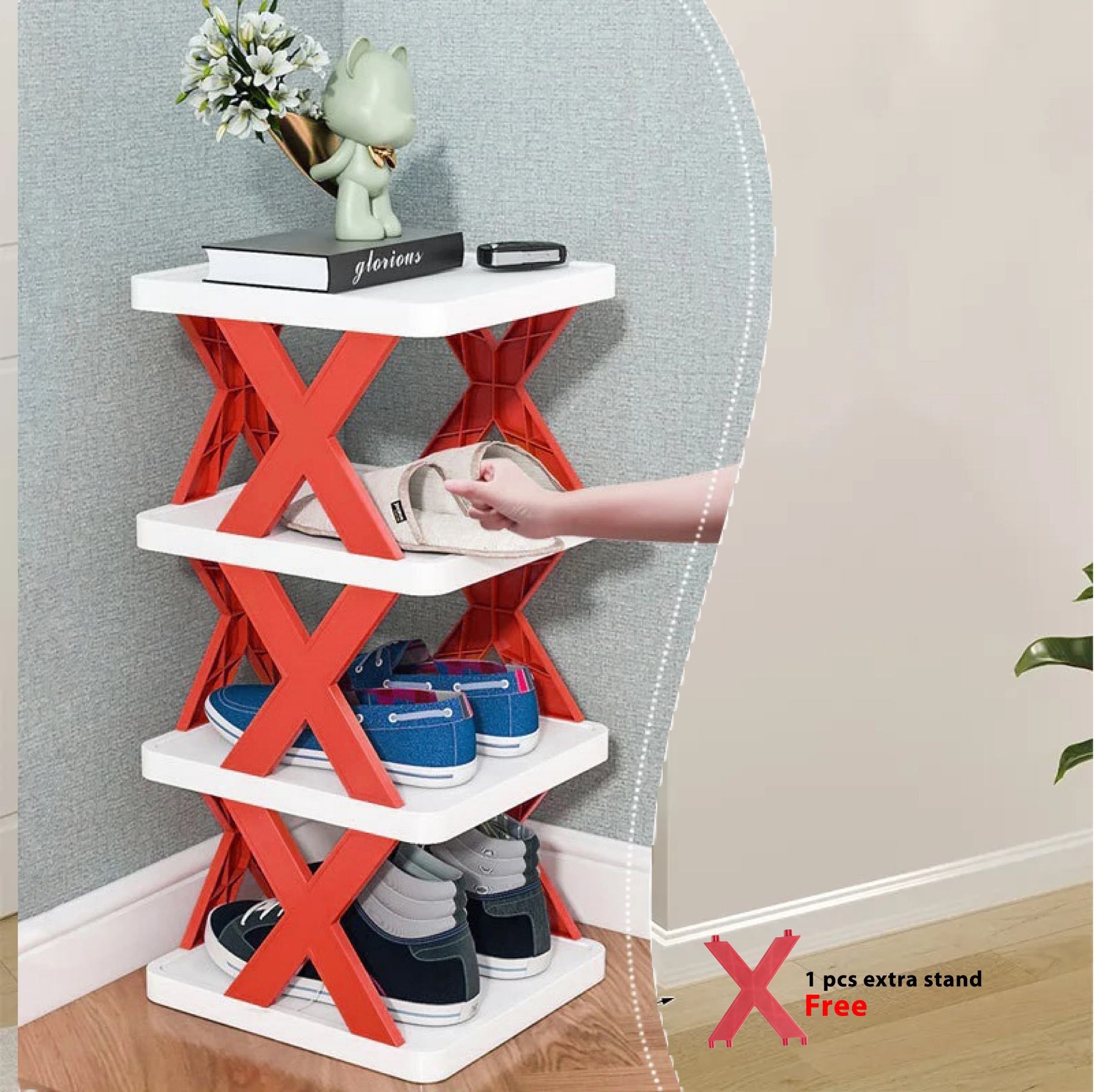 Picture of 5 layer New Shoe Rack, Vertical Shoe Tower, Narrow Corner Shoe Rack, Shoe Shelf, DIY Free Standing Shoes Storage Organizer for Small Entryway, Closet, Hallway, Living Room, Bedroom (5 layers) Men & women Fashion shoe Organizer Picture of 5 layer New Shoe Rack, Vertical Shoe Tower, Narrow Corner Shoe Rack, Shoe Shelf, DIY Free Standing Shoes Storage Organizer for Small Entryway, Closet, Hallway, Living Room, Bedroom (5 layers) Men & women Fashion shoe Organizer
