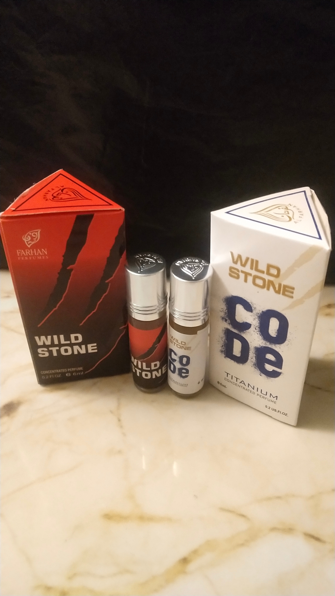 Picture of Combo Wild Stone and Wild Stone Code by al Farhan concentrated perfume oil attar non alcohol - 6ml Picture of Combo Wild Stone and Wild Stone Code by al Farhan concentrated perfume oil attar non alcohol - 6ml