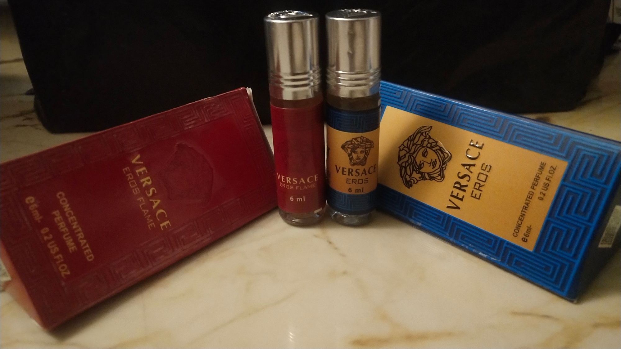 Picture of Combo Versace Erose and Versace Erose Flame  by Al Farhan Concentrated Perfume Oil Long Lasting Non-alcoholic Fragrance - 6ml Picture of Combo Versace Erose and Versace Erose Flame  by Al Farhan Concentrated Perfume Oil Long Lasting Non-alcoholic Fragrance - 6ml