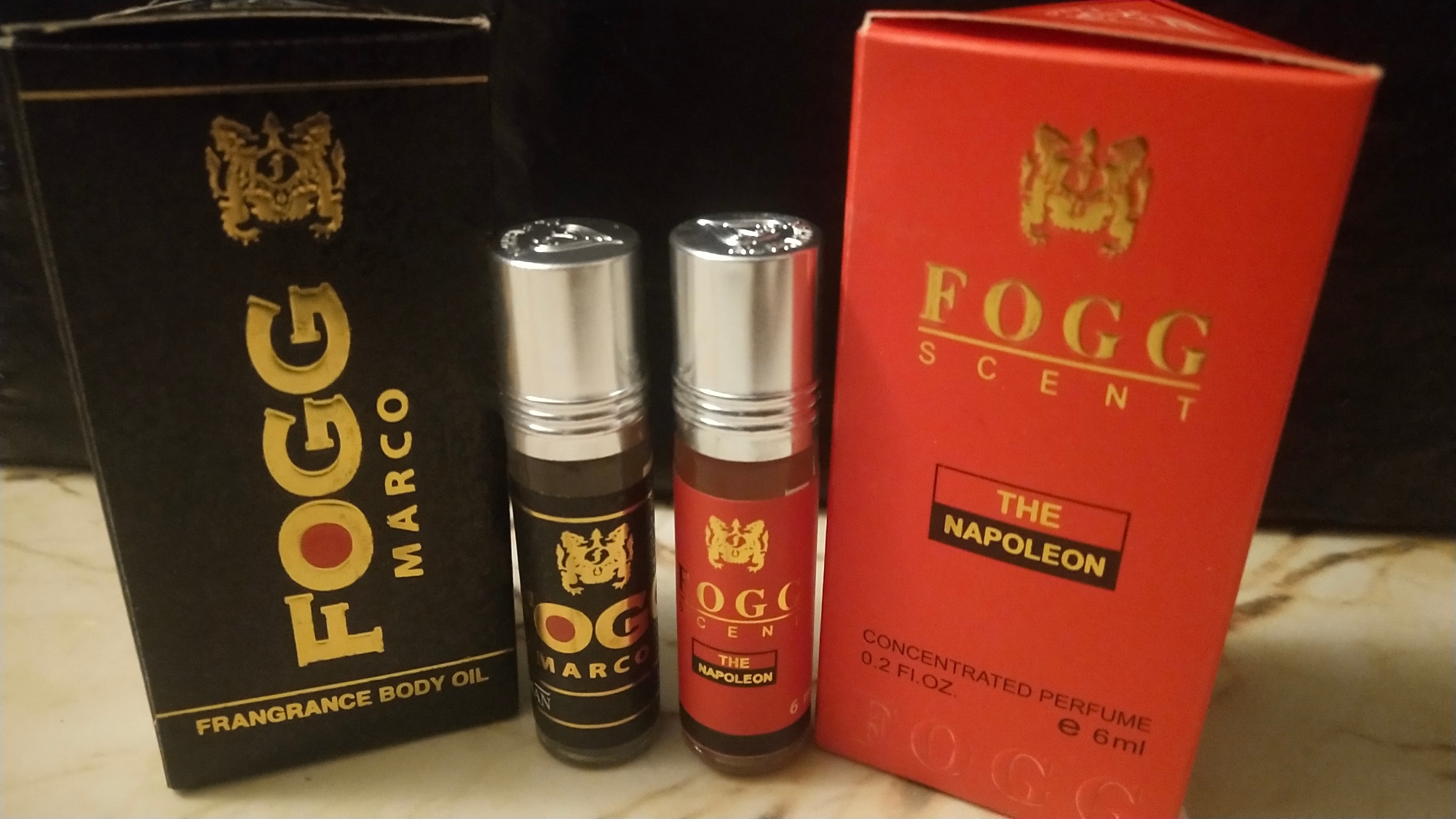 Picture of Combo of Fogg Marco & Fogg Scent by Al Farhan Concentrated Perfume Oil Long Lasting Non-alcoholic Fragrance - 6ml+6ml Picture of Combo of Fogg Marco & Fogg Scent by Al Farhan Concentrated Perfume Oil Long Lasting Non-alcoholic Fragrance - 6ml+6ml