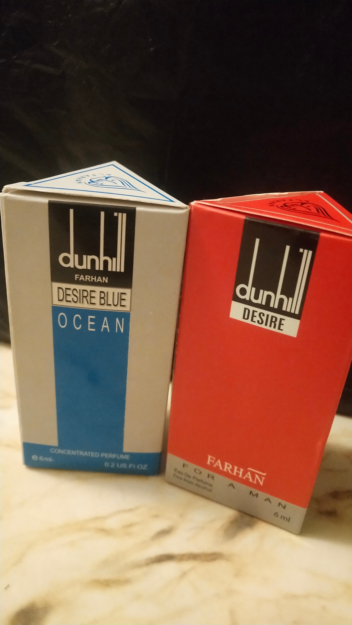 Picture of Combo of Dunhill Desire & Dunhill Desire Blue Ocean by Al Farhan Concentrated Perfume Oil Long Lasting Non-alcoholic Fragrance - 6ml+6ml Picture of Combo of Dunhill Desire & Dunhill Desire Blue Ocean by Al Farhan Concentrated Perfume Oil Long Lasting Non-alcoholic Fragrance - 6ml+6ml