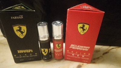 Picture of Combo of Ferrari Black & Scuderia Ferrari Red by Al Farhan Concentrated Perfume Oil Long Lasting Non-alcoholic Fragrance - 6ml+6ml Picture of Combo of Ferrari Black & Scuderia Ferrari Red by Al Farhan Concentrated Perfume Oil Long Lasting Non-alcoholic Fragrance - 6ml+6ml
