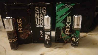 Picture of Combo of A.X.E Signature,  A.X.E Twist &  A.X.E Dark Temptation  By Al Farhan Concentrated Perfume Oil Long Lasting Fragrance - 6ml+6ml+6ml Picture of Combo of A.X.E Signature,  A.X.E Twist &  A.X.E Dark Temptation  By Al Farhan Concentrated Perfume Oil Long Lasting Fragrance - 6ml+6ml+6ml