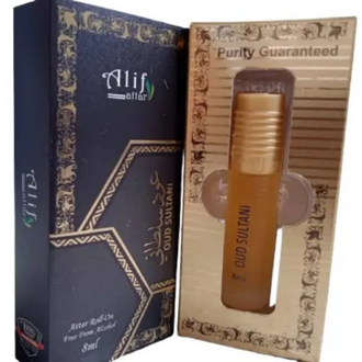 Picture of Oud Sultani Alif Attar Long Lasting Roll On Non Alcoholic Perfume 8 ml Picture of Oud Sultani Alif Attar Long Lasting Roll On Non Alcoholic Perfume 8 ml