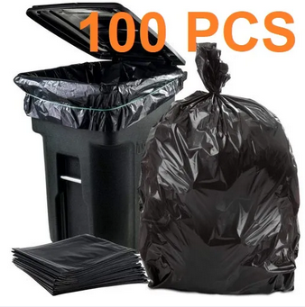 Picture of BLACK (20" X16") 100PCS Trash Bag / Poly Bag / Garbage Bag / Moyla Felar Bag / Polibag Picture of BLACK (20" X16") 100PCS Trash Bag / Poly Bag / Garbage Bag / Moyla Felar Bag / Polibag