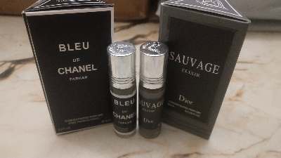 Picture of Combo pack of Sauvage and Blue de Chanel concentrated perfume oil by Al Farhan Picture of Combo pack of Sauvage and Blue de Chanel concentrated perfume oil by Al Farhan