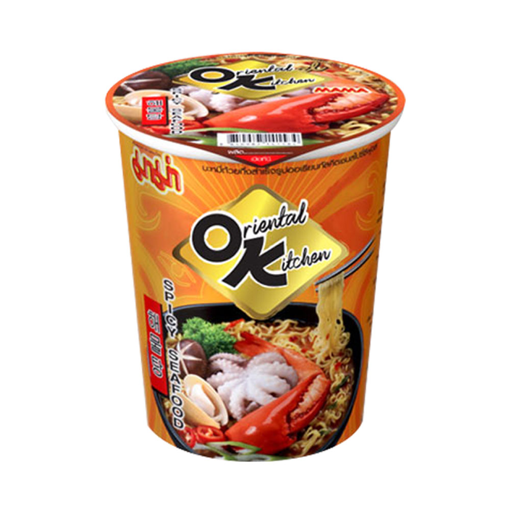 Picture of Mama Instant Cup Noodles Oriental Kitchen Spicy Seafood 65gm Picture of Mama Instant Cup Noodles Oriental Kitchen Spicy Seafood 65gm