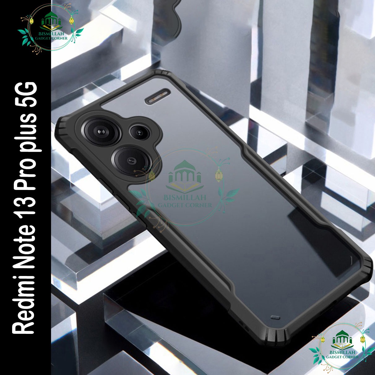 Picture of Xundd Back Cover for Xiaomi Redmi Note 13 Pro plus 5G / Xiaomi Redmi Note 13 Pro+ Transparent Hybrid Hard PC Back Bumper