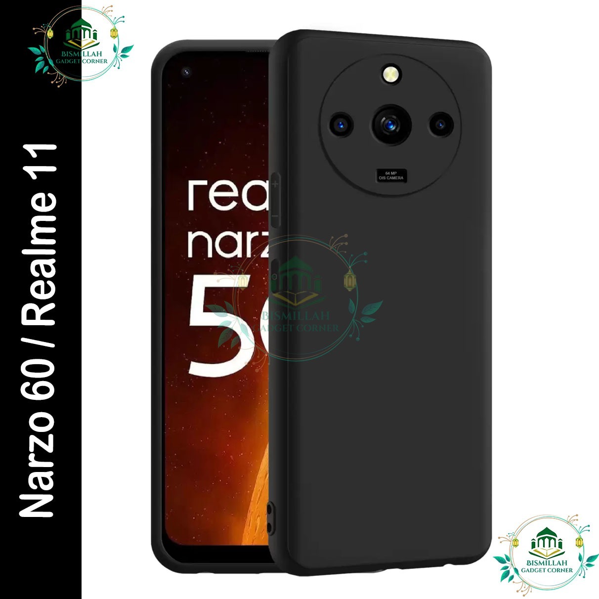 Picture of Premium Liquid Silicone Phone case for Realme Narzo 60 5G / Realme 11 5G Liquid Silicon Mobile Back Case Soft Silicone Phone Cover