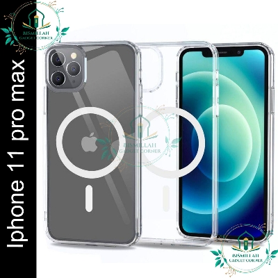 Picture of Transparent TPU / Acrylic Crystal Clear MagSafe Case for Apple IPhone 11 pro max Clear