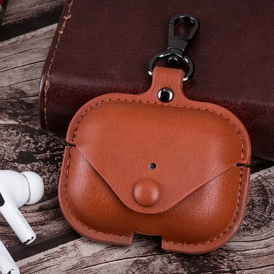 Picture of Luxury PU Leather Case For Airpods Pro and Airpods pro 2nd Gen Case Leather Case cover - EarPods Covers Shock Proof Protective Cover For Apple AirPods Case