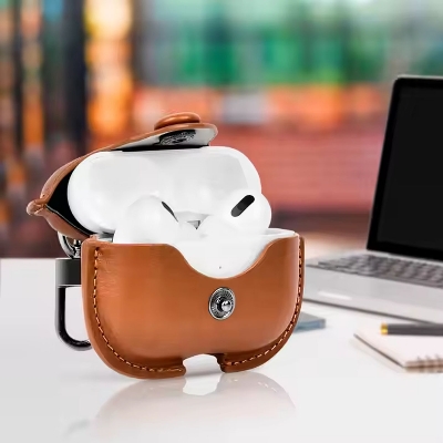 Picture of Luxury PU Leather Case For Airpods Pro and Airpods pro 2nd Gen Case Leather Case cover - EarPods Covers Shock Proof Protective Cover For Apple AirPods Case