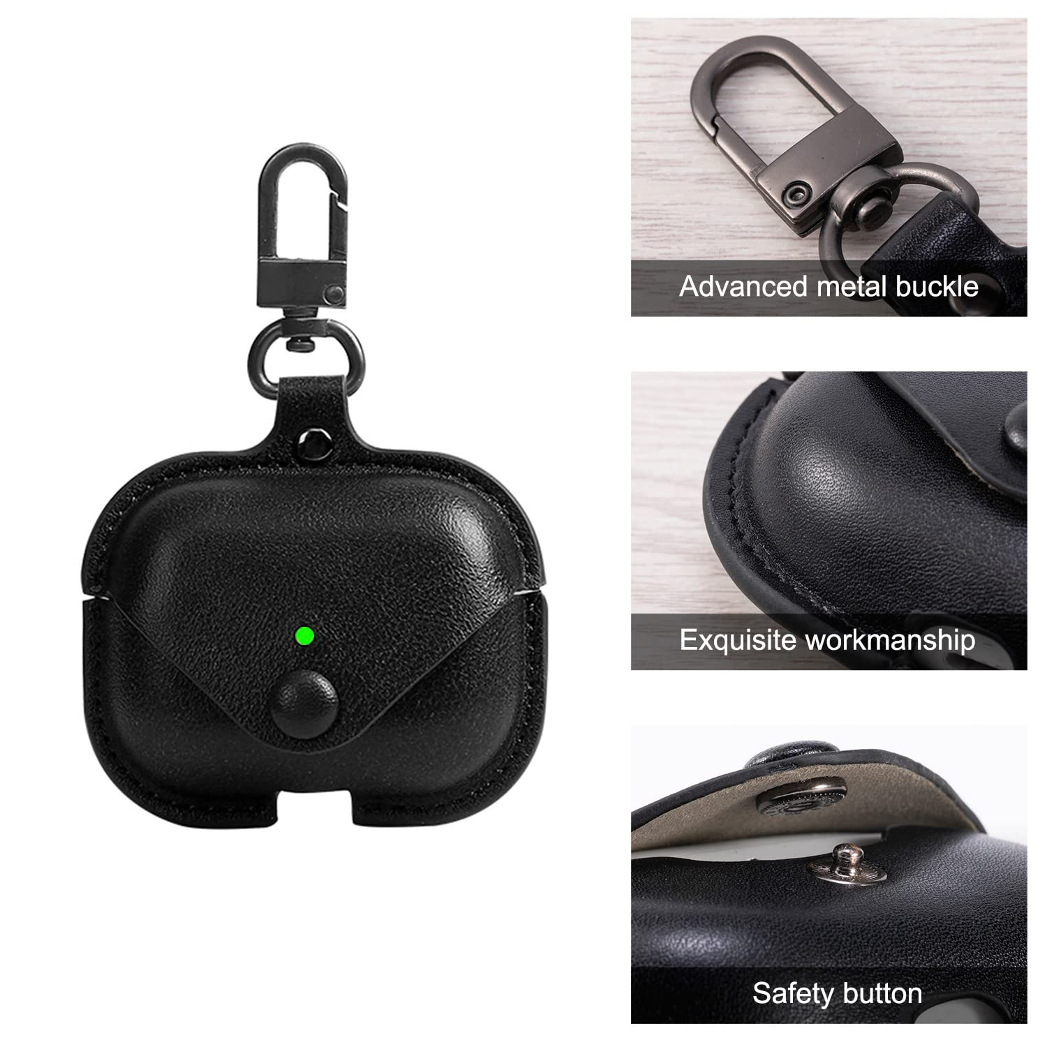 Picture of Luxury PU Leather Case For Airpods Pro and Airpods pro 2nd Gen Case Leather Case cover - EarPods Covers Shock Proof Protective Cover For Apple AirPods Case