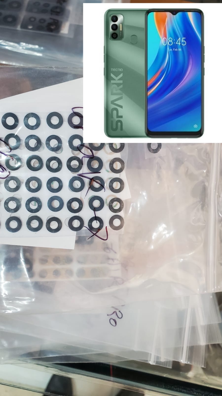 Picture of For Tecno Spark 7 main camera glass Rear Facing Camera Glass Lens Replacement