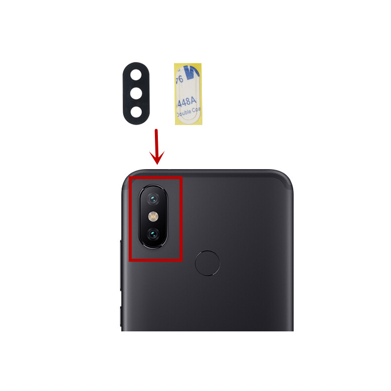 Picture of For Xiaomi Mi A2 camera main glass lens Rear Facing Camera Glass Lens Replacement