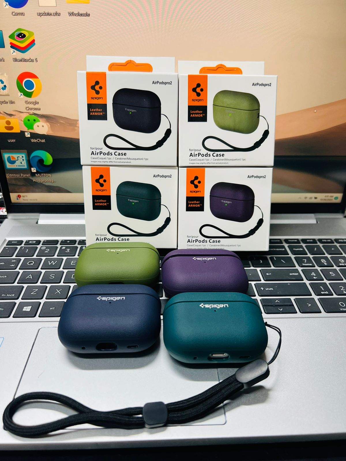 Picture of Spigen Leather Armor Airpods Case for AirPods Pro 2