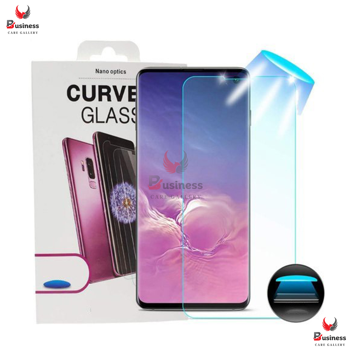 Picture of samsung galaxy S10 plus One Minute Full Curved UV Glue Screen Protector