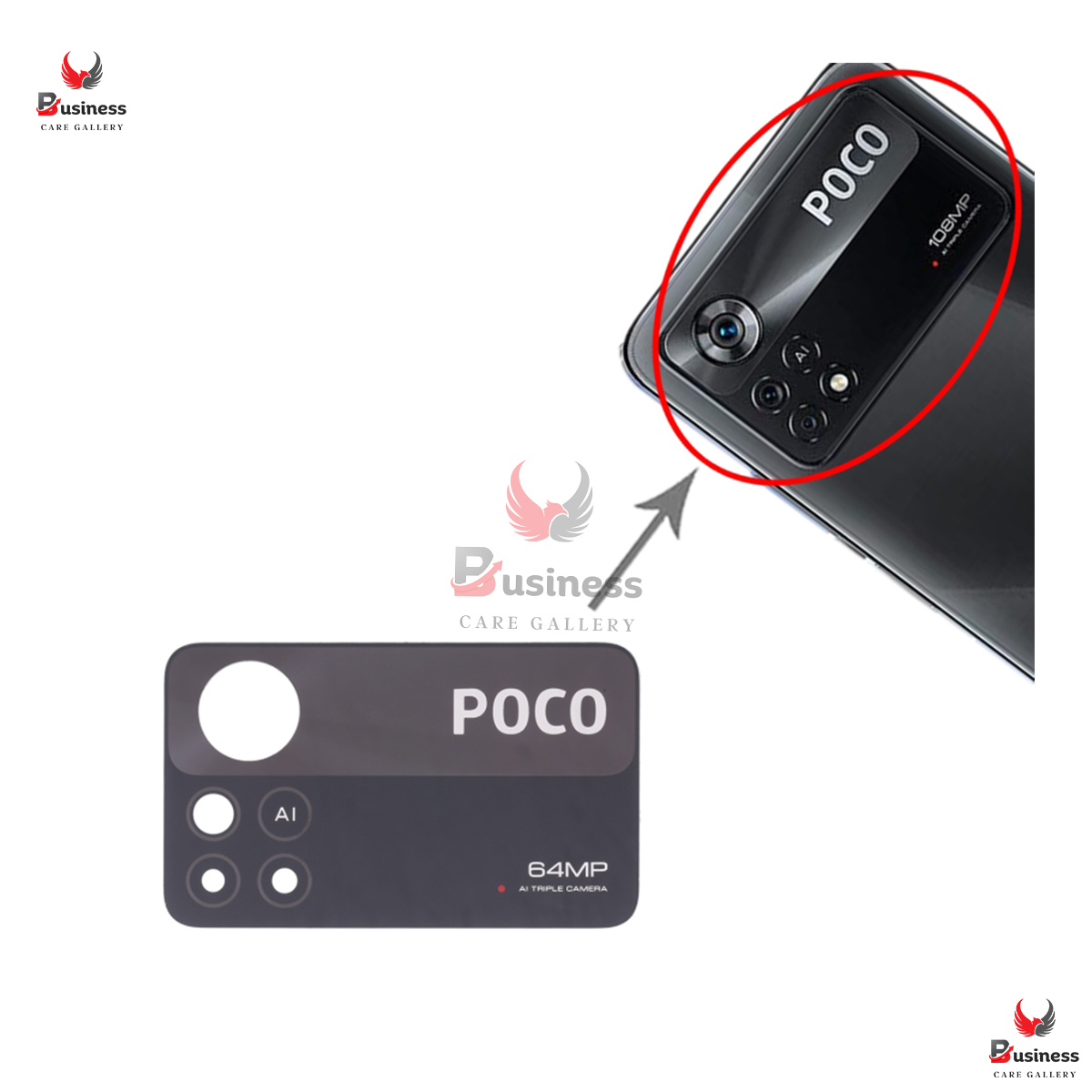 Picture of Rear camera frame only For Xiaomi Poco X4 Pro