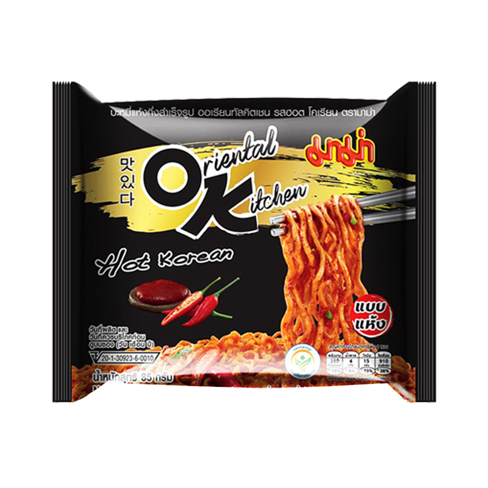 Picture of Mama Instant Noodles Oriental Kitchen Hot Korean Flavour 85gm Picture of Mama Instant Noodles Oriental Kitchen Hot Korean Flavour 85gm
