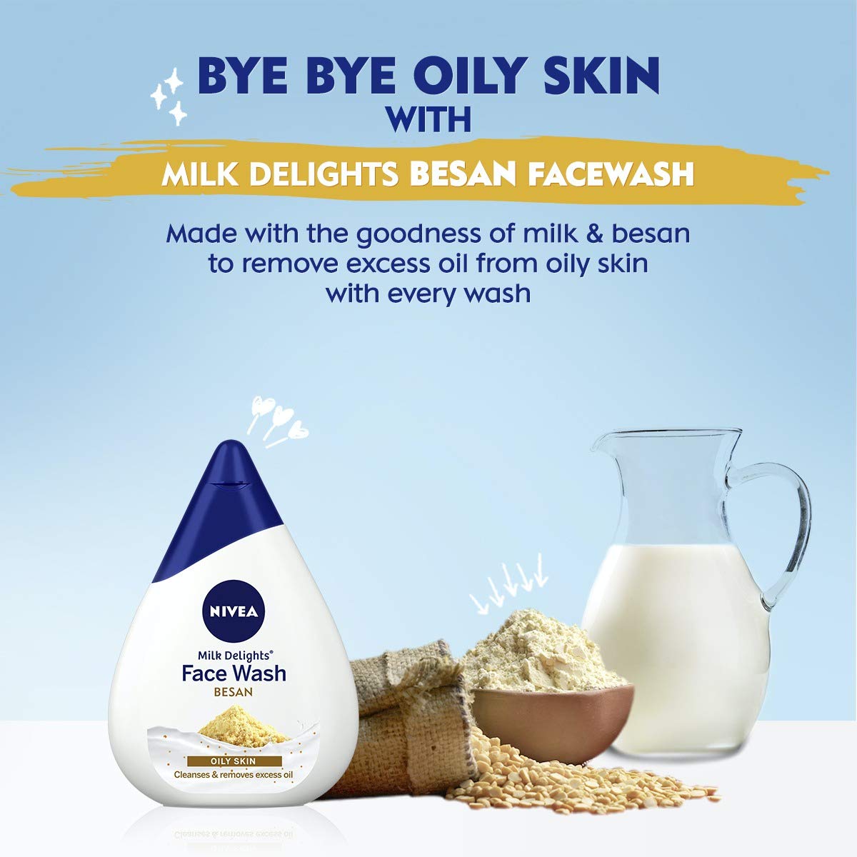 Picture of Nivea Milk delight Face wash Besan 100 ml  Picture of Nivea Milk delight Face wash Besan 100 ml