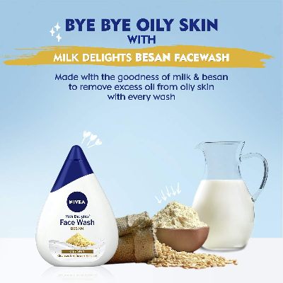 Picture of Nivea Milk delight Face wash Besan 100 ml  Picture of Nivea Milk delight Face wash Besan 100 ml