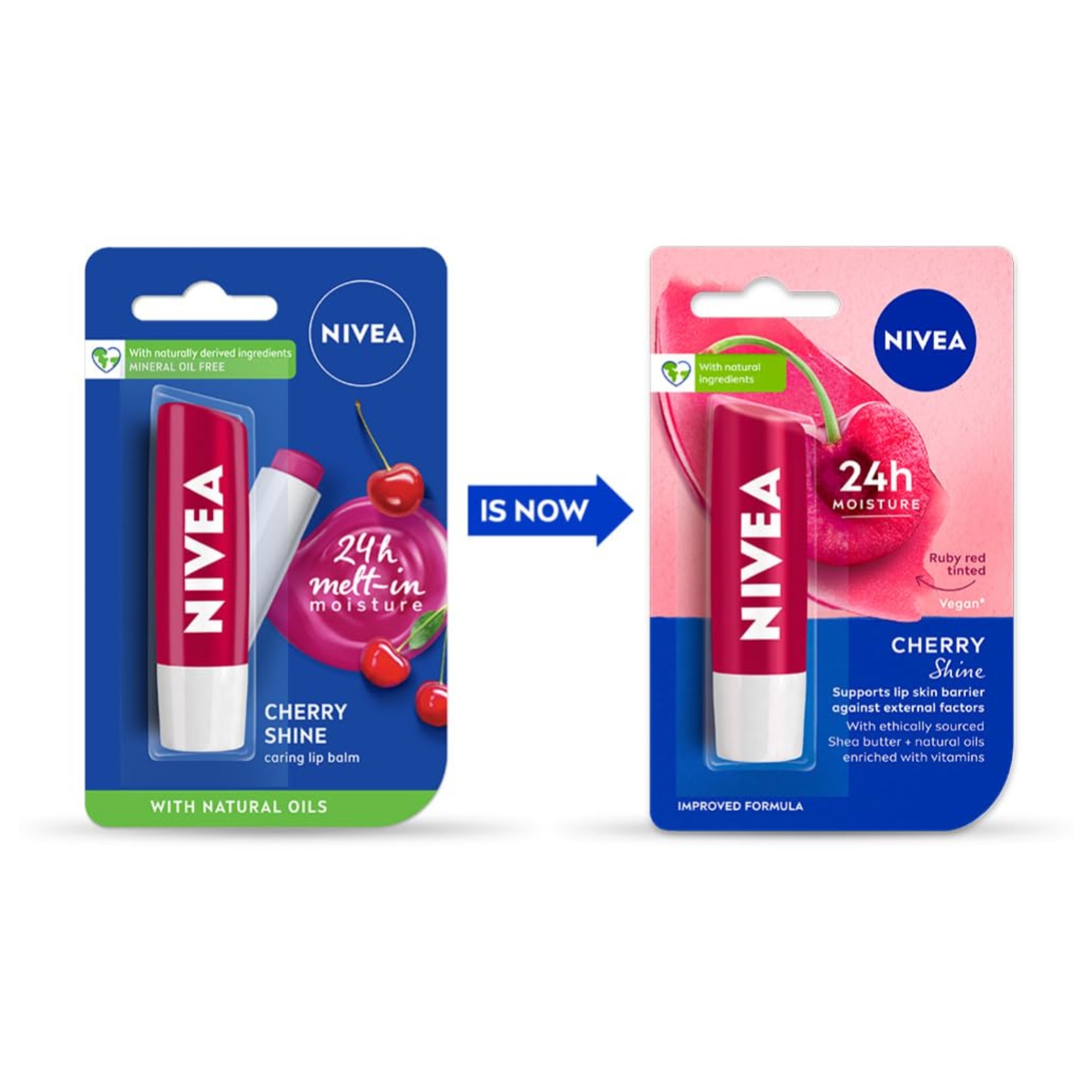 Picture of NIVEA Caring Lip Balm Cherry Shine 4.8gm Picture of NIVEA Caring Lip Balm Cherry Shine 4.8gm